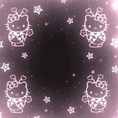 hello kitty wallpaper with stars in the background