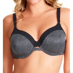 This Contour Underwire Bra Features Chill Fx Lining To Wick Away Moisture So You Stay Cool And Dry No Matter What You Do. Made Of Nylon/Polyester/Spandex. Contour/T-Shirt Cups Have Underwires And Light Padding For Shape And Support. Chill Fx Lining Wicks Away Moisture To Keep You Feeling Cool And Dry. Center Panel - Plunge, Wide With Arched Underside For High Tummy Comfort, And Keyhole. Tall, 2-Ply, Sides And Back Feature Encased Elastic At Edges For Custom Fit. Non-Stretch, Wide-Set, Cushioned Gray Stretch Bra With Medium Bust Support, Gray Stretch Push-up Bra, Gray Underwire Bra With Padded Cups, Fitted Gray Bra With Medium Bust Support, Fitted Gray Push-up Bra, Gray Fitted Push-up Bra, Elegant Gray Underwire Bra, Blue Lace Bra, Satin Bra