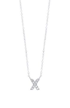 This handcrafted necklace brings polished personality to your stack with a diamond-lined initial pendant. 18" length Total diamond weight: 0.04ct. Color: G Clarity: VS 18k gold/diamond Imported >Diamond Guide Diamond Initial Necklace In White Gold, Elegant White Gold Initial Pendant Necklace, Luxury Diamond White Initial Pendant Necklace, Luxury White Gold Initial Pendant Necklace, Fine Jewelry Diamond Initial Pendant Necklace, Fine Jewelry Diamond Necklace With Initial Pendant, White Gold Diamond Cut Initial Pendant Necklace, Formal Fine Jewelry Initial Pendant Necklace, Luxury Sterling Silver Initial Pendant Diamond Necklace