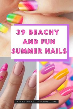 Summer Nails 2023 Easy, Summer Fun Nails 2023, Trending Nail Designs 2023 Summer, Easy Bright Nails, July Nail Designs Summer, Summer Nails Tips Designs, Summer Nails 2023 Gel Designs, Fun Summer Nails Bright Almond, Summer Nail Designs 2023 Trends