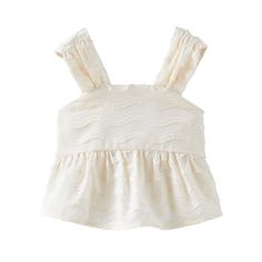 Brand New, Never Worn Excellent Condition, Message Me With Any Questions! Ruffled Tops For Playdate In Summer, Cream Summer Tops For Playtime, Cream Tops For Spring Playtime, Cream Summer Playtime Top, Summer Cream Tops For Playwear, Cream Summer Tops For Playwear, Cream Tops For Summer Playwear, Cream Tops For Playwear In Summer, Casual Cream Tops For Playwear