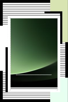 an image of a green and white background with lines in the foreground, as well as two smaller images