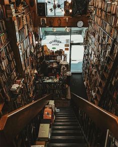 an overhead view of a library filled with books