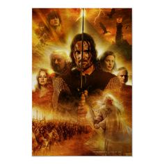 a movie poster with the characters from lord of the rings and other movies on it