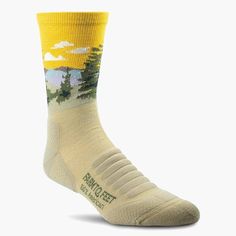 The Cascade Locks 3/4 crew from Farm to Feet is the perfect sock for serious hikers. Modeled after the brand's ever-popular Max Patch style, these socks feature targeted support in all the right areas to ensure maximum comfort no matter how long (or steep) the trail. Add in sweet Pacific Northwest scenery and you're ready to take on the Locks or any other trail you fancy with the right amount of everything. Description U.S. Merino Wool- Soft, itch-free, naturally odor and bacteria-resistant, coo Advanced Knitting Techniques, Max Patch, Feet Socks, Advanced Knitting, Outdoor Socks, Foot Socks, Modern Knitting, Patches Fashion, Hiking Socks