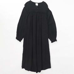 F00175679-200 Black Spring Sleep Dress, Black Sleep Dress For Spring, Korean Gown, Cotton Dresses For Women, Gauze Dress, Korean Dress, Maxi Dress Formal, Daily Dress, Formal Evening Dresses