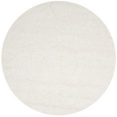 a round white rug on a white background