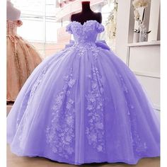 Big Fluffy Prom Dresses, Moda2000 Quince Dresses Purple, Purple 15 Dresses Quinceanera With Butterflies, Purple Dress For Quinceanera, Purple Floor-length Quinceanera Dress, Light Purple 15 Dresses Quinceanera, Lace Dress For Sweet 16 And Prom, Lace Dress For Sweet 16 And Prom Season, Princess Lace Dress For Quinceanera