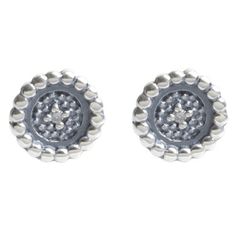 Spinning Silver April Cubic Zirconia Round Marcasite Studs BE0413 Floral Rings, Spinning