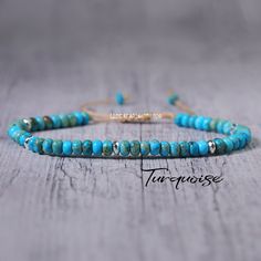 - Material:  turquoise  - Length: fit for 6.5 ~ 7.5inches wrists - Beads size:3-4mm **The appearance of natural stones can vary due to their unique characteristics and natural variations in color, size, and pattern.  **Packaging: Each item is packaged in our branded packaging, so your order is ready to be gifted. ** Shipping: All items are ready to be shipped within 1-2 business days . ** Get in touch if you have any questions I will get back to you asap! Spiritual Turquoise Hand Wrapped Friendship Bracelets, Spiritual Hand Wrapped Turquoise Friendship Bracelets, Spiritual Hand-wrapped Turquoise Friendship Bracelets, Turquoise Hand Wrapped Bracelets For Meditation, Turquoise Hand Wrapped Beaded Bracelets For Meditation, Spiritual Turquoise Braided Hand-strung Bracelets, Turquoise Hand Wrapped Beaded Bracelet For Meditation, Turquoise Beaded Bracelets For Meditation, Handmade Turquoise Spiritual Braided Bracelets