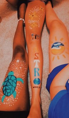 Legs Aesthetic, Skin Paint, Sidewalk Chalk Art, Sleepover Things To Do, Summer Painting, Summer Fun List, Summer Friends