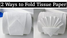 three different ways to fold tissue paper