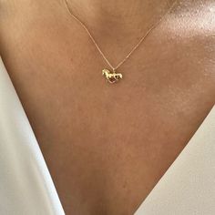 This 14K Gold Horse Necklace is designed carefully to brighten your neck. It is suitable for everyday use as well as for your special days. Can be a perfect gift with its stylish and ambitious look. Horse Necklace, 14K Solid Gold Running Horse Pendant, Graduation Gifts, Good Luck Necklace, Birthday Gift For Jockeys, Handmade Jewelry In some cultures, horses are traditionally associated with good luck and prosperity. They are often seen as symbols of strength and power. Wearing horse-themed jewel Yellow Gold Necklaces With Hallmark For Birthday Gift, 14k Gold Necklaces With Hallmark For Birthdays, Dainty 14k Gold Necklace With Hallmark, Hallmarked 14k Gold Necklace For Birthday Gift, 14k Gold Hallmarked Necklace For Birthday, 14k Gold Necklace With Hallmark For Birthday, 14k Gold Birthday Necklace With Hallmark, 14k Gold Jewelry As Gift, 16 Inch Length, Dainty 14k Gold Necklace Birthday Gift