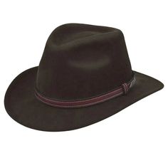 Black Creek (BC2042)- Crushable Wool Felt Cowboy Hat - Hatcountry Adjustable Wool Hat With Short Brim, Brown Wool Hat With Short Brim, Solid Wool Hat With Curved Brim, Fitted Fedora With Short Brim For Outdoor, Classic Wool Hat, Adjustable Wool Brimmed Hat, Adjustable Brimmed Wool Hat, Adjustable Wool Fedora, Wool Felt Hat With Short Brim, One Size