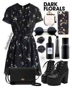 Dark Florals, Look Grunge, Fest Outfits, Witchy Fashion, Rock Punk, Alternative Outfits, Look Vintage, Edgy Outfits, Dark Fashion