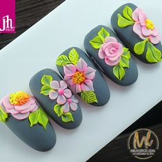 Easter Nails Design Spring, Quick Nail Art, 3d Nail Designs, 3d Nail Art Designs, Nail Art Designs Images, 3d Flower Nails, Bridal Nail Art, Easter Nail Designs