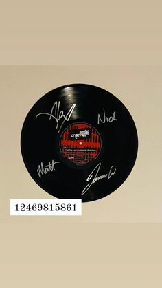 an autographed record with the words'happy new year'on it