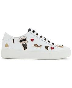 Karl Lagerfeld Sneakers, Embellished Sneakers, Karl Lagerfeld Fashion, Tenis Nike, Paris Woman, Karl Lagerfeld Paris, Cute Charms, Sneakers Online, Platform Sneakers