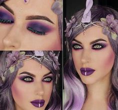 Fairy Make-up, Maya Mia, Princess Makeup, Unicorn Princess, Unicorn Makeup, Unicorn Costume, Purple Unicorn, Fairy Makeup, Elf Makeup