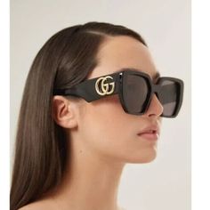 New Gucci GG0956S Oversized Square Black Women Sunglasses Grey Lens  | eBay Gucci Sunglasses Women, Model Gucci, Sunglasses Gucci, Argyle Diamonds, Gucci Women, Sunglasses Women Oversized, Gucci Marmont, Gucci Model, Gucci Eyewear