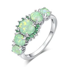 10 Easy Ways to Clean Your Healing Crystals & Gemstones [HOW TO] - AtPerry's Healing Crystals Opal Birthstone Ring, Opal Birthstone, Green Fire, Fire Opal Ring, Green Stones, Necklace Diamond, Stylish Rings, Green Opal, Pretty Rings