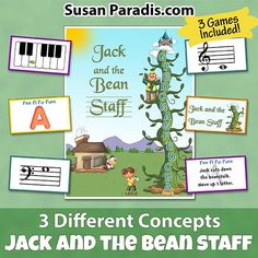 an advertisement for the children's musical program, jack and the beansaff