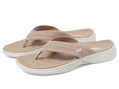 SKECHERS Performance Arch Fit Radiance - Lure - Women's Sandals : Taupe : Give your feet the luxurious touch of comfort wearing SKECHERS Performance Arch Fit Radiance - Lure Slippers that are crafted with a textile upper, textile lining, and contoured Goga Mat footbed with arch fit. The slip-ons come with an open round toe shape and a toe-post closure for easy on/off. Ethylene vinyl acetate outsole. Imported. Measurements: Heel Height: 4 3 5 in Product measurements were taken using size 5, width B - Medium. Please note that measurements may vary by size. Skechers Women, Comfort Wear, Sport Sandals, Handbag Shoes, Slip Ons, Women's Sandals, On Off, Womens Flip Flop, Black And Navy