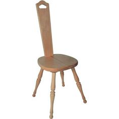 a wooden chair with an arched back and legs