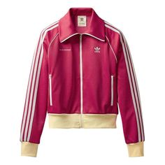 adidas originals x Wales Bonner 70s Track Jacket 'Rave Pink' H34617 Adidas X Wales Bonner, Retro Sportswear, Wales Bonner, Adidas Girl, Mini Short, Adidas X, Red Adidas, Pink Adidas, Fitted Blazer