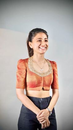 Make this unique pattern in our blouse class  #blouse #horseshoeneckblouse #blousepattern #priyamg #rajaranicoaching Sari Blouse Styles, Sari Blouse, Fancy Blouses, Fancy Blouse Designs, Sewing Lessons, Indian Outfit, Blouse Pattern, Sewing Techniques, Blouse Styles