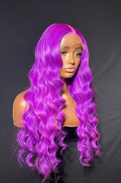 Color: Purple Cap Size: Head Circumference about 22.5" - 23" Length: 22" (4 bundles) 20 inch 5x5 Wig Tpe: Lace closure Lace Type: High Quality HD Lace Hd Lace, Head Circumference, Lace Closure, Color Purple, Wigs, Bundles, Dress Up, Hairstyles, Hair Styles