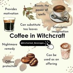 Aesthetic Witchcraft, Personal Philosophy, Witch Coffee, Witchy Tips, Italian Roast, Magical Herbs, How To Order Coffee, Baby Witch, Witches Brew