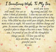 i sometimes wish to my son poem on parchment paper with hearts and words written in cursive writing