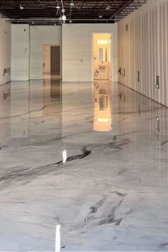 Epoxy Garage Floor Ideas Office Floors Ideas, Epoxy Floor Commercial, Epoxy Floor Black And White, Marble Epoxy Garage Floor, Marble Epoxy Floor Diy, Mediterranean Flooring Ideas, Metallic Epoxy Floor Garage, White Epoxy Floors In Home