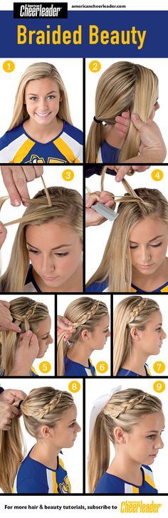 If you're looking for a sleek and simple way to pull your hair back, this is it! #beauty #style #howto Cool Hairstyles For Girls, Cheer Hair, Volleyball Hairstyles, Kids Hair, Hairstyles For School, Girl Hair, Girls Hair, Hairstyles Short