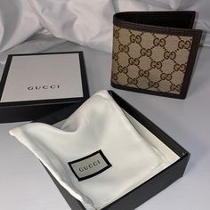 Brand New Comes With Dustbag And Box Dark Brown Leather Bags Gucci, Gucci Monogram, Gucci Bags, Dark Brown Leather, Wallet Men, Gucci Bag, Dark Brown, Brown Leather, Dust Bag