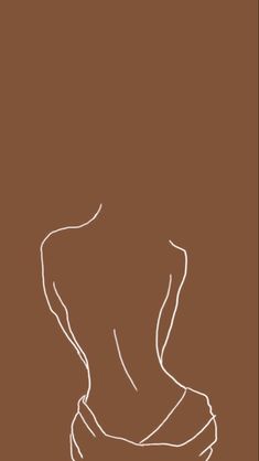 a drawing of a woman's back with her hands on her hips