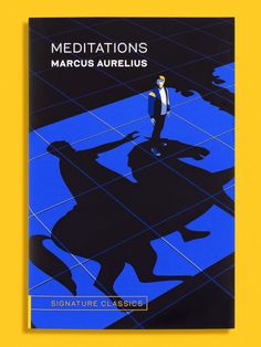 the book cover for meditations by marous aurelus