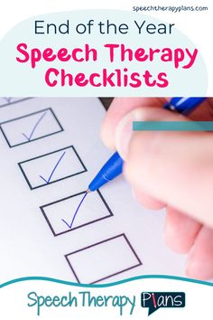 At the end of the school year do you find yourself scrambling for group therapy activities, trying to finish your data collection and finalize all of your IEP paperwork? If that is you, check out my end of the year, speech therapy checklists! This list of a few tasks will give you guidance for a couple of weekly activities to take you through the end of the school year without stress! | Speech Therapy Plans | End Of Year | Speech Therapy | SLP |