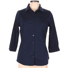 Nwot! Brand New, Never Worn. Navy Blue Long Sleeve Button Down Woman's Collared Blouse From New York And Company. Size Small. No Flaws. Perfect To Wear To Work Or As Daily Wear! Open To Offers! Cotton Office Blouse With Buttons, Cotton Office Wear Blouse With Buttons, Cotton Button Blouse For Office Wear, Blue Shirt With Button Cuffs For Work, Classic Blue Blouse With Buttons, Blue Business Casual Blouse With Button Cuffs, Blue Tops With Button Cuffs For Work, Fitted Office Blouse With Snap Buttons, Fitted Navy Shirt For Office