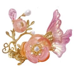 PRICES MAY VARY. 【Quality Material】Brooch pin is made of copper plated 14k gold, natural pink agate drops crystal petals brooch, durable, lightweight, super easy to put on and off. Nickel free and is not allergy to your skin, safe to wear. 【Unique Design】 Blooming crystal petals brooch inlaid with crystal beads and shell pearl, sparkling rhinestone in the stamens and natural pink agate drop. Which is exquisite and elegant, unique, the first choice for gifts; 【Occasion】Flower drop brooch pin pref Gifts For Female Friends, Jewelry Display Box, Brooch Bouquets, Pink Agate, Star Gift, Chic Jewelry, Flower Pins, Elegant Jewelry, Flower Brooch