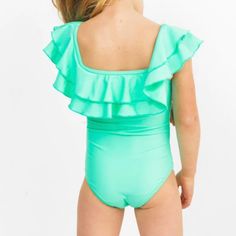 Brand New Kids Size 4 Mini Miranda One Piece Swimsuit. Matching Mommy Suit In Closet! Cute Green Fitted Swimwear, Cute Fitted Green Swimwear, Kids Swimming Suits, Kids Swimsuits Bikinis, Childrens Swimwear, Swimwear For Kids, Kids Swimsuit, Toddler Swimsuit, Minnie Mouse Swimsuit