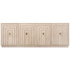 the sideboard is made from wood and has four doors