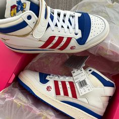 Men's Size 9.5 New With Tags, Never Worn. Dead Stock. Blue Adidas Shoes, Blue Converse Shoes, Kansas University, Adidas White Shoes, Eric Emanuel, Lacoste Shoes, Blue Converse, Rockport Shoes, Adidas Forum