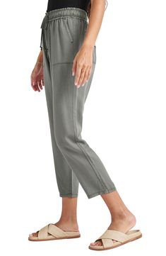 Keep it light and breezy in these drawstring-waist pants crafted with handy pockets and straight legs. 27" inseam, 14" leg opening, 12" front rise, 15" back rise (size Medium) 73% viscose, 27% lyocell Machine wash, tumble dry Imported Drawstring Waist Pants, Olive Branch, Ankle Pants, Waist Pants, Drawstring Waist, Straight Leg, Nordstrom, Size Medium, Pants