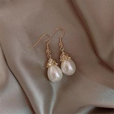 Charm Female White Pearl Drop Earrings Cute Trendy Bridal Wedding Jewelry For Women Opal Earrings Stud, Opal Studs, Wedding Bridal Jewellery, Girly Jewelry, 가을 패션, Jewelry Wedding, Online Earrings