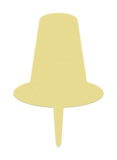 a yellow hat with a pointed brimmed top is shown in the shape of a cone