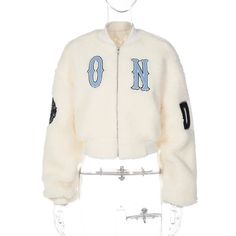 Tavimart Loose Letter Embroidered White Fleece Oversized Cropped Jacket for Women Winter Vintage Casual Zipper Coats Streetwear Crop Puffer Jacket, Winter Outfits Christmas, Cropped Puffer Jacket, Fall Jeans, White Fleece, Dress Women Elegant, Thanksgiving Outfit, Vintage Casual, Denim Flares