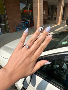 Concert Nails Country, Cow Print French Tips, Nail Designs Cow Print, Cowprint Nail Design, Country Concert Nails, Cow Print Nail Designs, Country Nail Designs, Western Nail Ideas, Cowgirl Nails