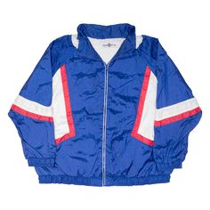 MILANO SPORT II Shell Jacket Blue 90s Colourblock Mens 2XL Blue Retro Outerwear For Sports Events, 90s Blue Windbreaker For Streetwear, 90s Patchwork Blue Outerwear, Blue Color Block Track Jacket For Streetwear, 90s Blue Patchwork Outerwear, 90s Style Blue Patchwork Outerwear, Blue Color Block Track Jacket, 90s Blue Sports Track Jacket, 90s Blue Sports Outerwear